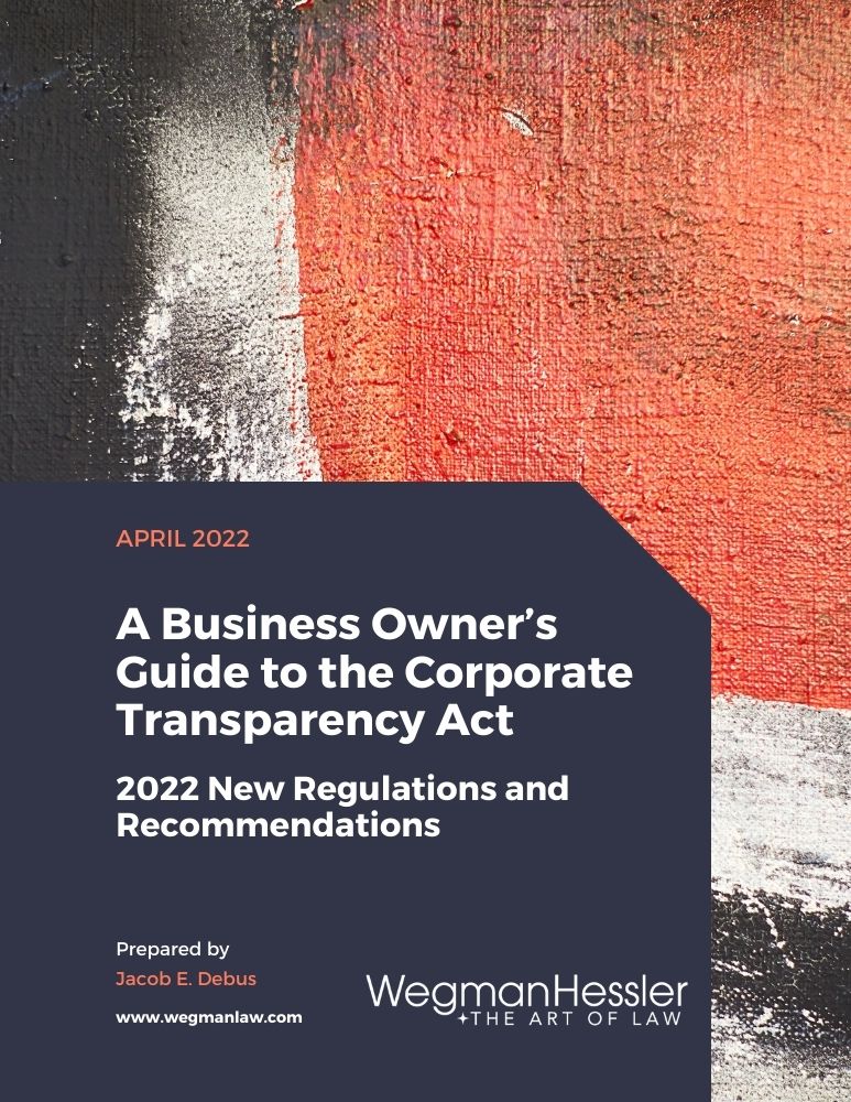 Corporate Update Summary of the Corporate Transparency Act Wegman