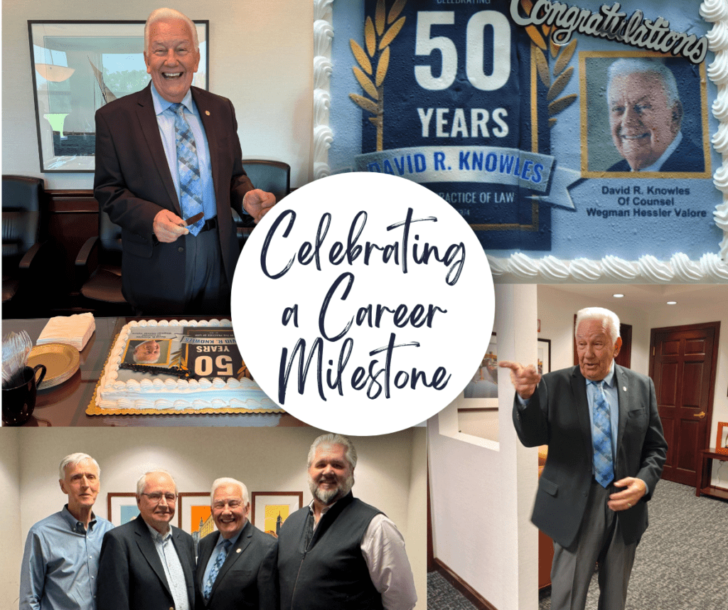 A business law attorney, David Knowles celebrates 50 years specializing in HR law with Wegman Hessler business law firm in Ohio.